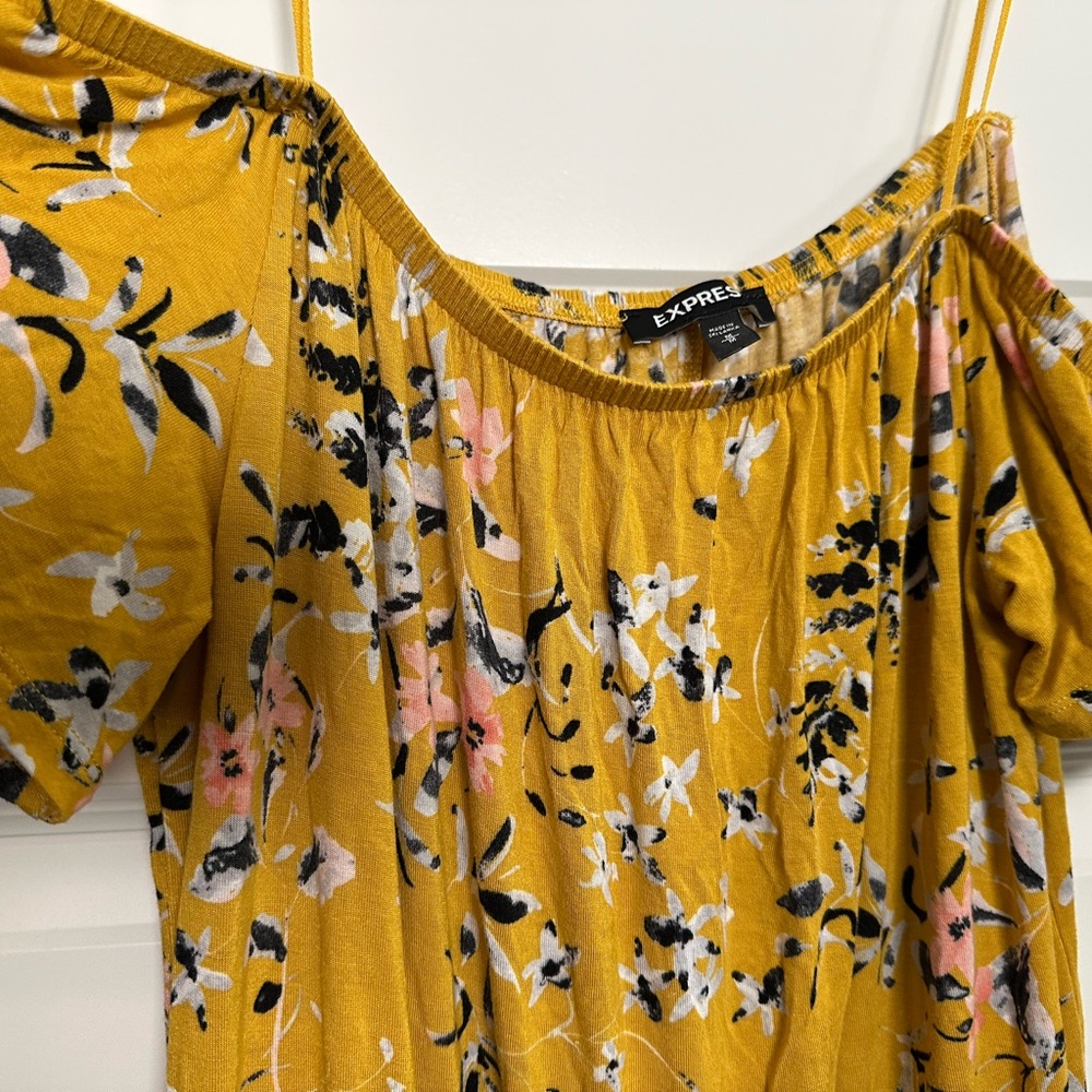 Express Yellow Floral Romper